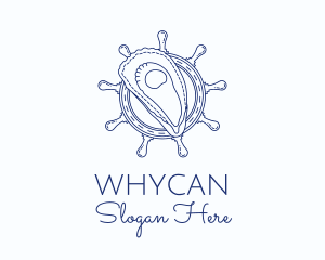 Steering Wheel - Oyster Shell Seafood logo design
