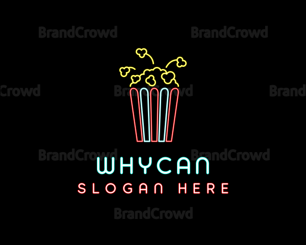 Popcorn Snack Cinema Logo