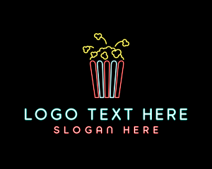 Cinema - Popcorn Snack Cinema logo design