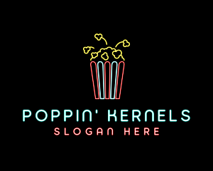 Popcorn - Popcorn Snack Cinema logo design