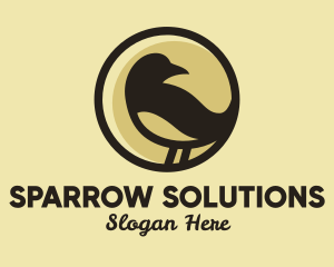 Sparrow - Brown Sparrow Bird logo design