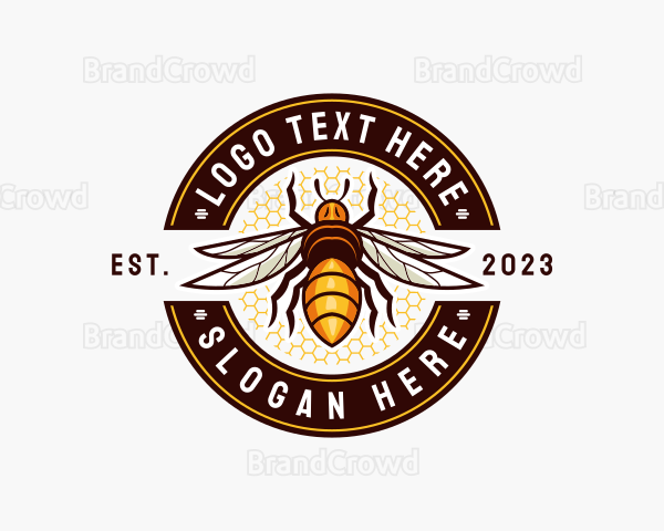 Bee Wings Honeycomb Logo
