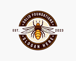 Bee Wings Honeycomb Logo