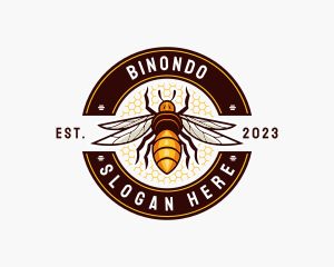 Honey - Bee Wings Honeycomb logo design