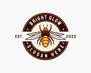 Wings - Bee Wings Honeycomb logo design