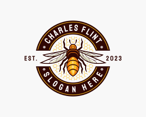 Bee Wings Honeycomb logo design