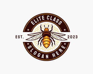 Bee Wings Honeycomb logo design