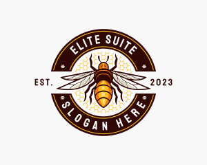 Bee Wings Honeycomb logo design