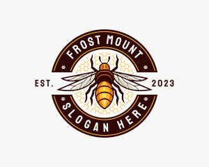 Bee Wings Honeycomb logo design