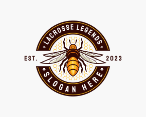 Bee Wings Honeycomb logo design