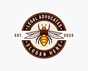 Bee Wings Honeycomb logo design