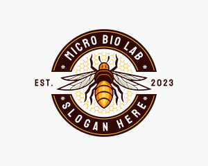 Bee Wings Honeycomb logo design