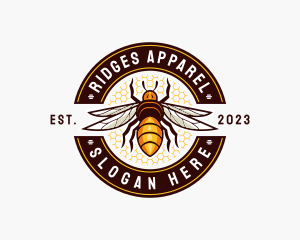 Bee Wings Honeycomb logo design