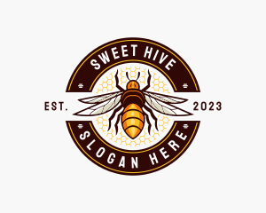 Honeycomb - Bee Wings Honeycomb logo design