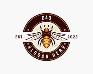 Organic - Bee Wings Honeycomb logo design