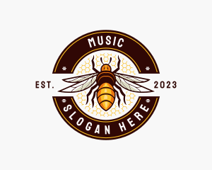 Apothecary - Bee Wings Honeycomb logo design