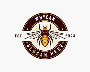 Bee Wings Honeycomb logo design