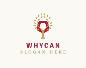 Wine Glass - Orchard Tree Winery logo design