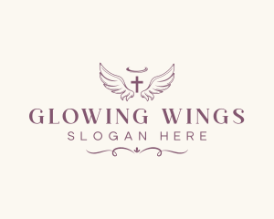 Angel Wings Halo logo design