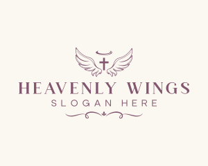 Angel Wings Halo logo design