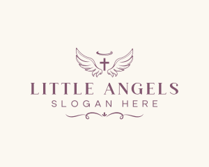 Angel Wings Halo logo design