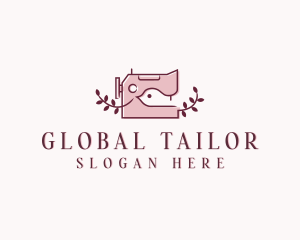 Sewing Machine Fashion Tailor logo design