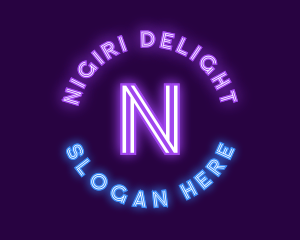 Bright Neon Bar logo design