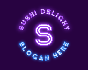 Bright Neon Bar logo design