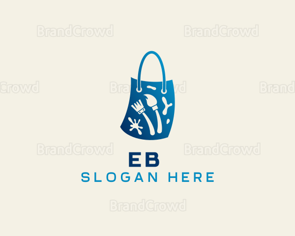 Paint Brush Shopping Bag Logo