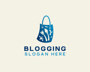Market - Paint Brush Shopping Bag logo design