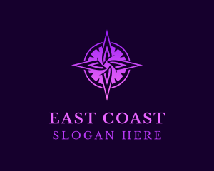 East - Purple Startup Compass logo design