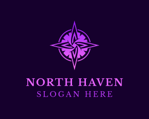 North - Purple Startup Compass logo design