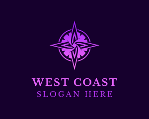 West - Purple Startup Compass logo design