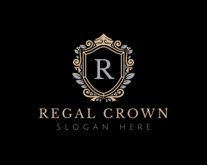 Regal Crown Shield logo design