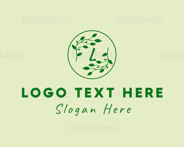 Tree Branch Leaf Logo