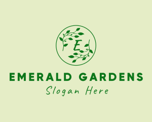 Tree Branch Leaf logo design