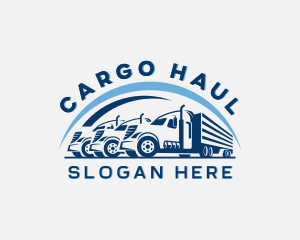 Trailer Truck Cargo Delivery logo design