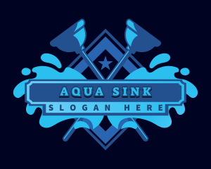 Sink - Plumber Water Plunger logo design