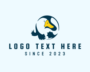 Poultry Farm - Goose Duckling Egg logo design
