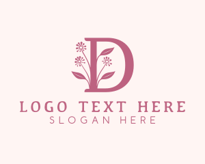 Beauty - Nature Beauty Spa Letter D logo design