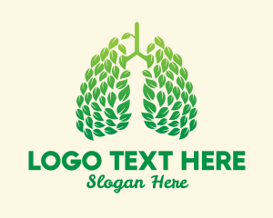 Pulmonologist - Green Leaf Lungs logo design