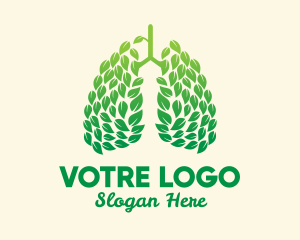 Breath - Green Leaf Lungs logo design