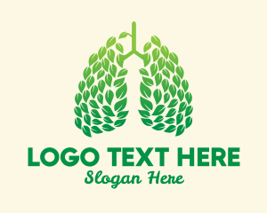 Respiratory - Green Leaf Lungs logo design