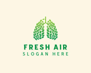 Lungs - Medical Leaf Lungs logo design