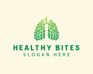 Medical Leaf Lungs logo design