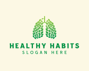 Medical Leaf Lungs logo design