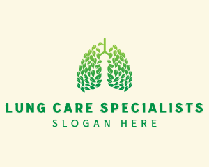 Pulmonologist - Medical Leaf Lungs logo design