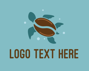 Caffeine - Sea Turtle Coffee logo design