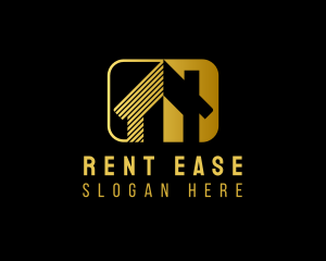 Premium Golden House logo design