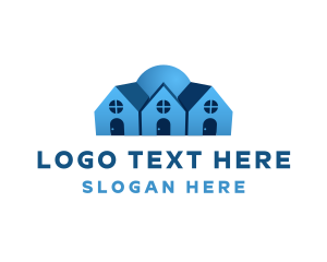 Roofing - Blue Village House logo design